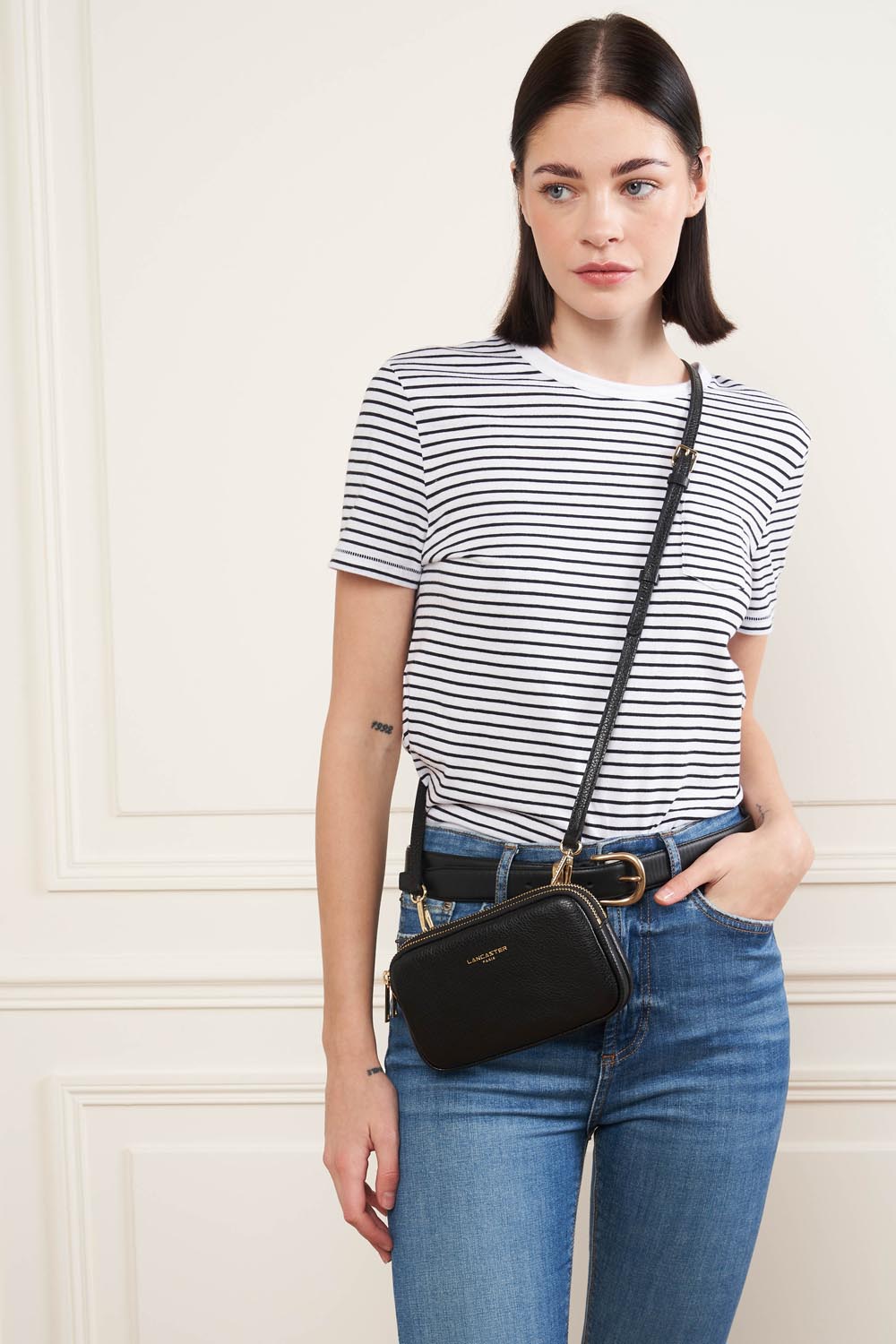 Noir - LANCASTER Double pochette Dune