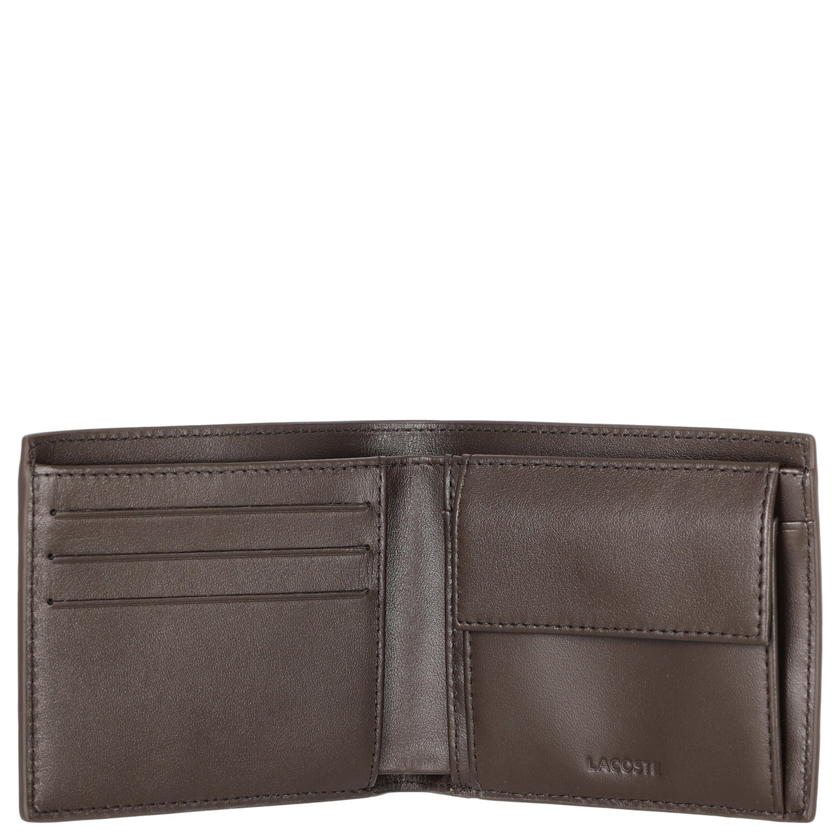 Marron - LACOSTE Portefeuille moyen FG en cuir