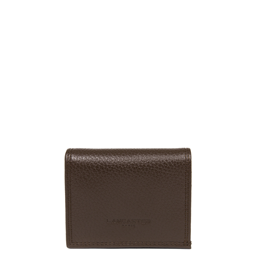 Marron - Lancaster Porte-monnaie à rabat avec pression Milano Gentlemen