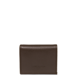 Marron - Lancaster Porte-monnaie à rabat avec pression Milano Gentlemen