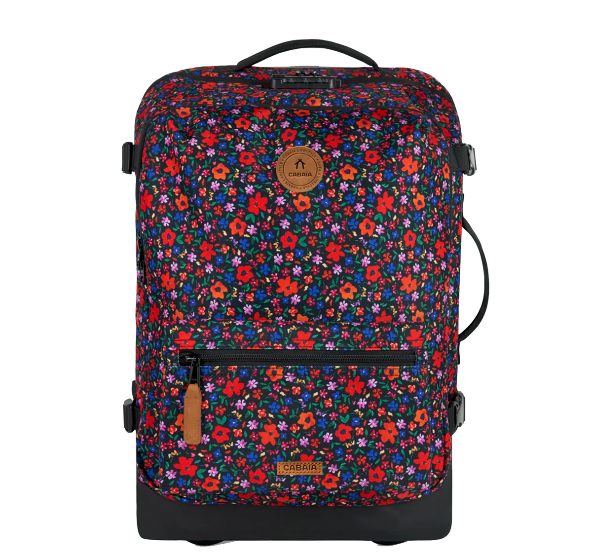 Valise souple Cabaïa 2 roues Small Maupiti, noir, vue de face