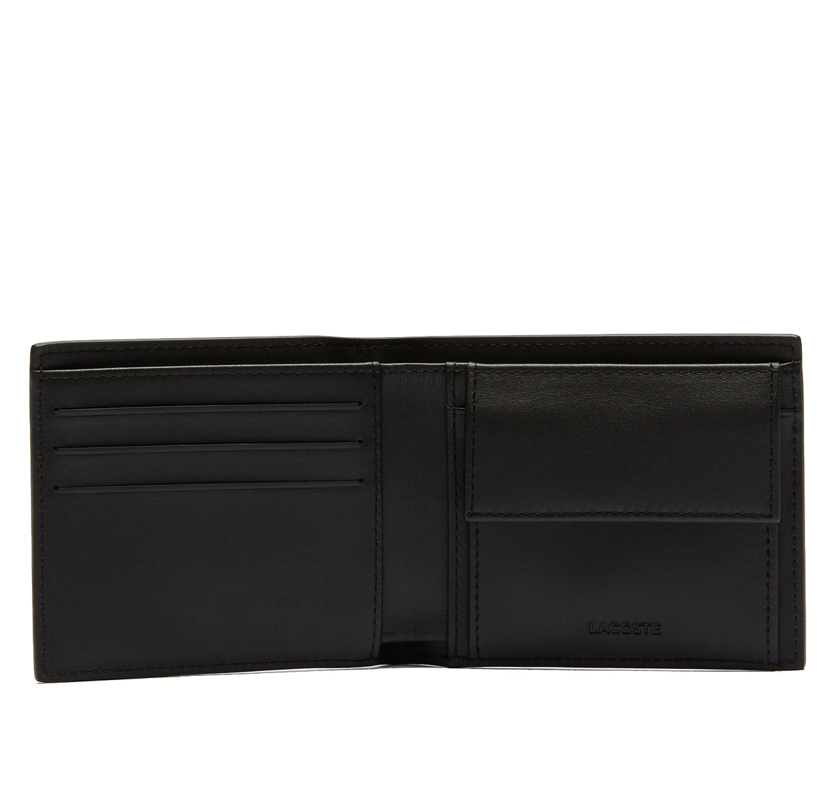 Noir - LACOSTE Portefeuille moyen FG en cuir