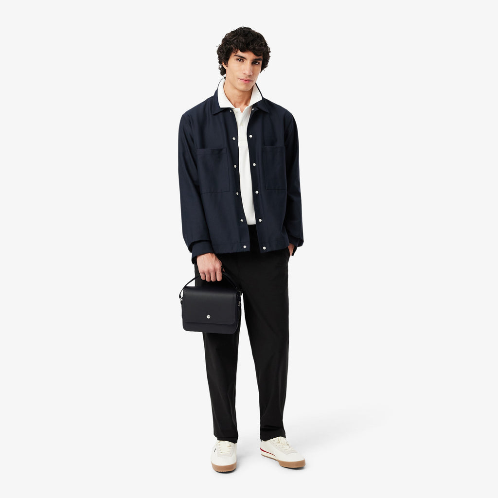 Noir - LACOSTE Petit sac messenger Langon en Petit Piqué