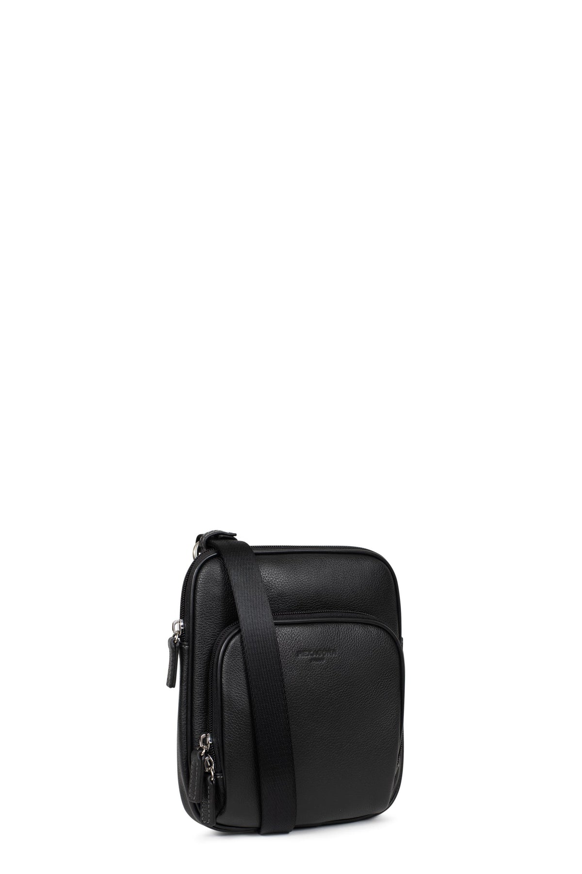 Noir - HEXAGONA Sacoche cuir de vachette