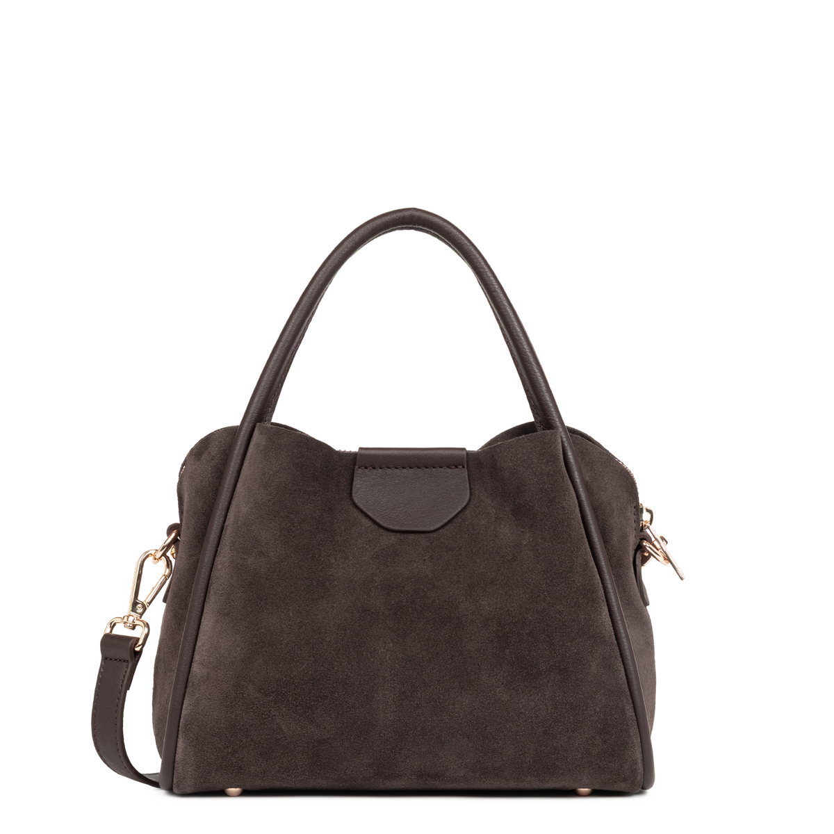 Marron - LANCASTER Petit sac à main Suède Ida