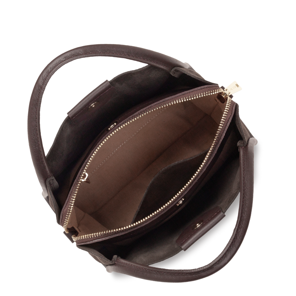 Marron - LANCASTER Petit sac à main Suède Ida
