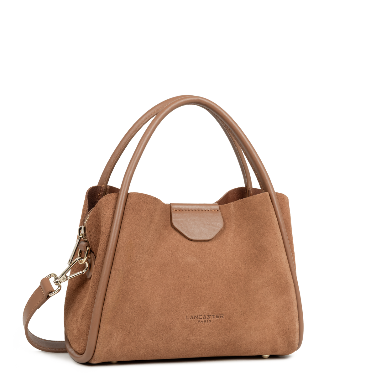 Moka - LANCASTER Petit sac à main Suède Ida