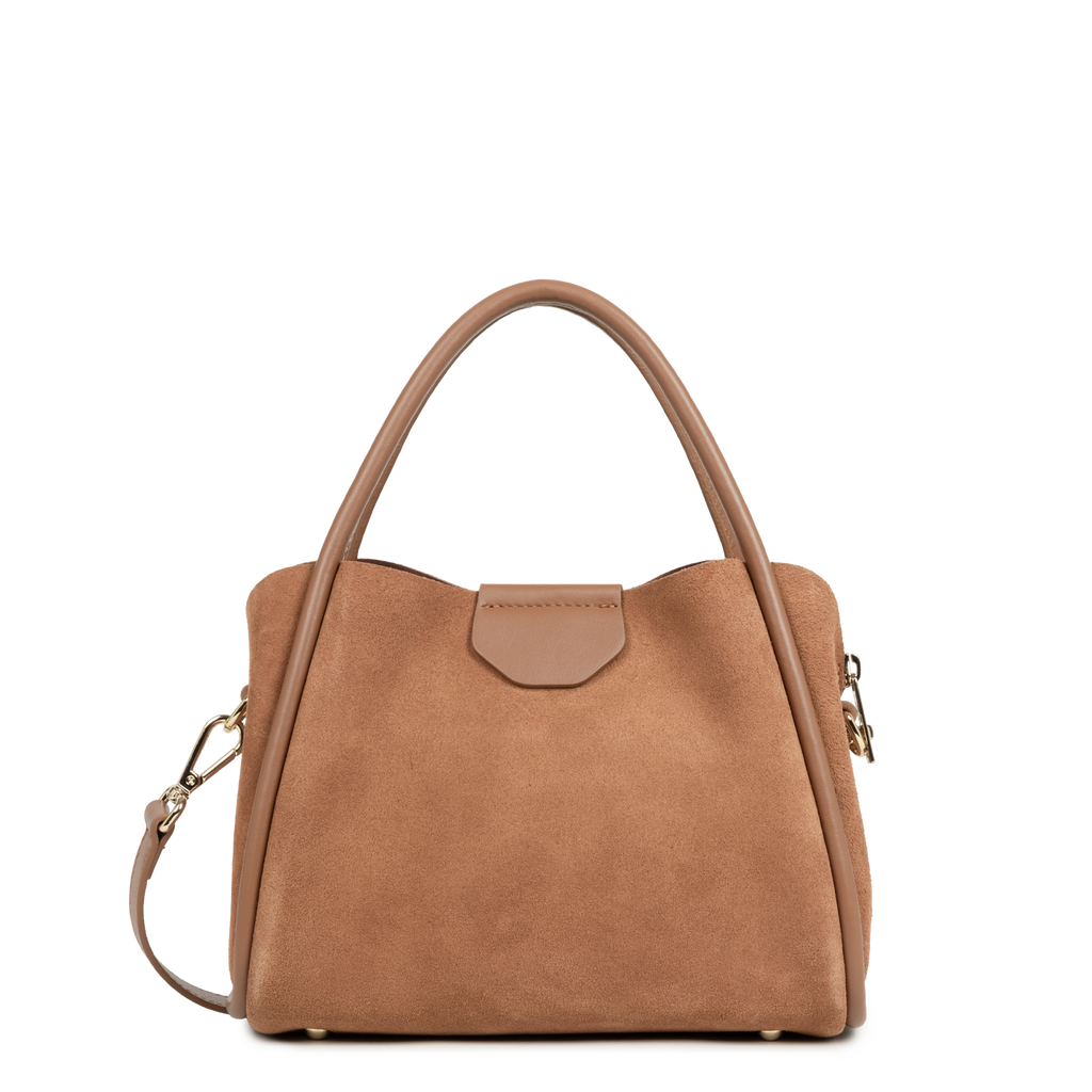 Moka - LANCASTER Petit sac à main Suède Ida