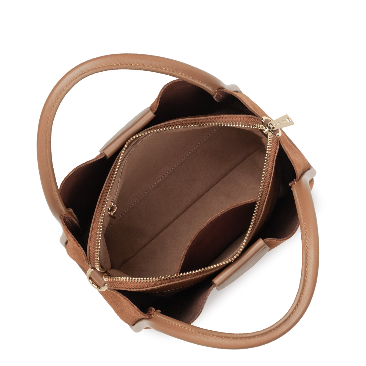 Moka - LANCASTER Petit sac à main Suède Ida