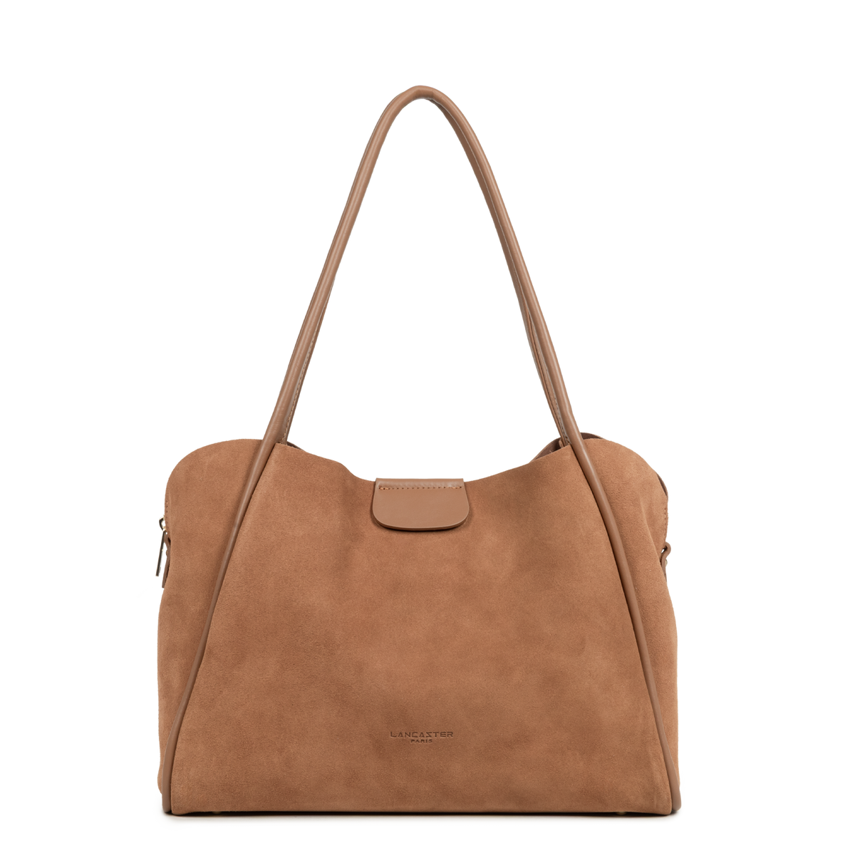 Moka - LANCASTER Grand sac cabas épaule Suède Ida