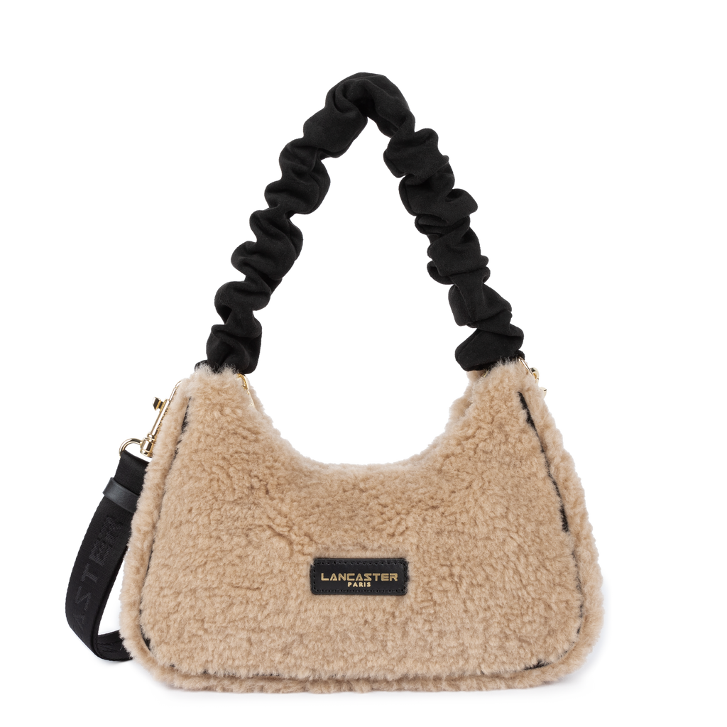 Beige Noir - LANCASTER Sac besace Moumoute