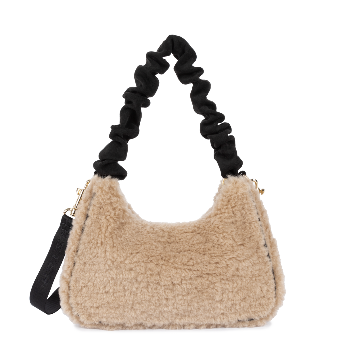 Beige Noir - LANCASTER Sac besace Moumoute