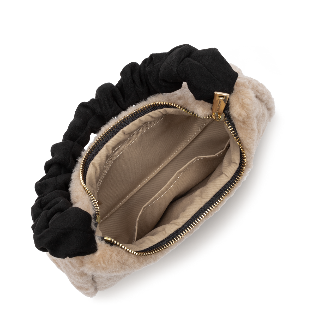 Beige Noir - LANCASTER Sac besace Moumoute