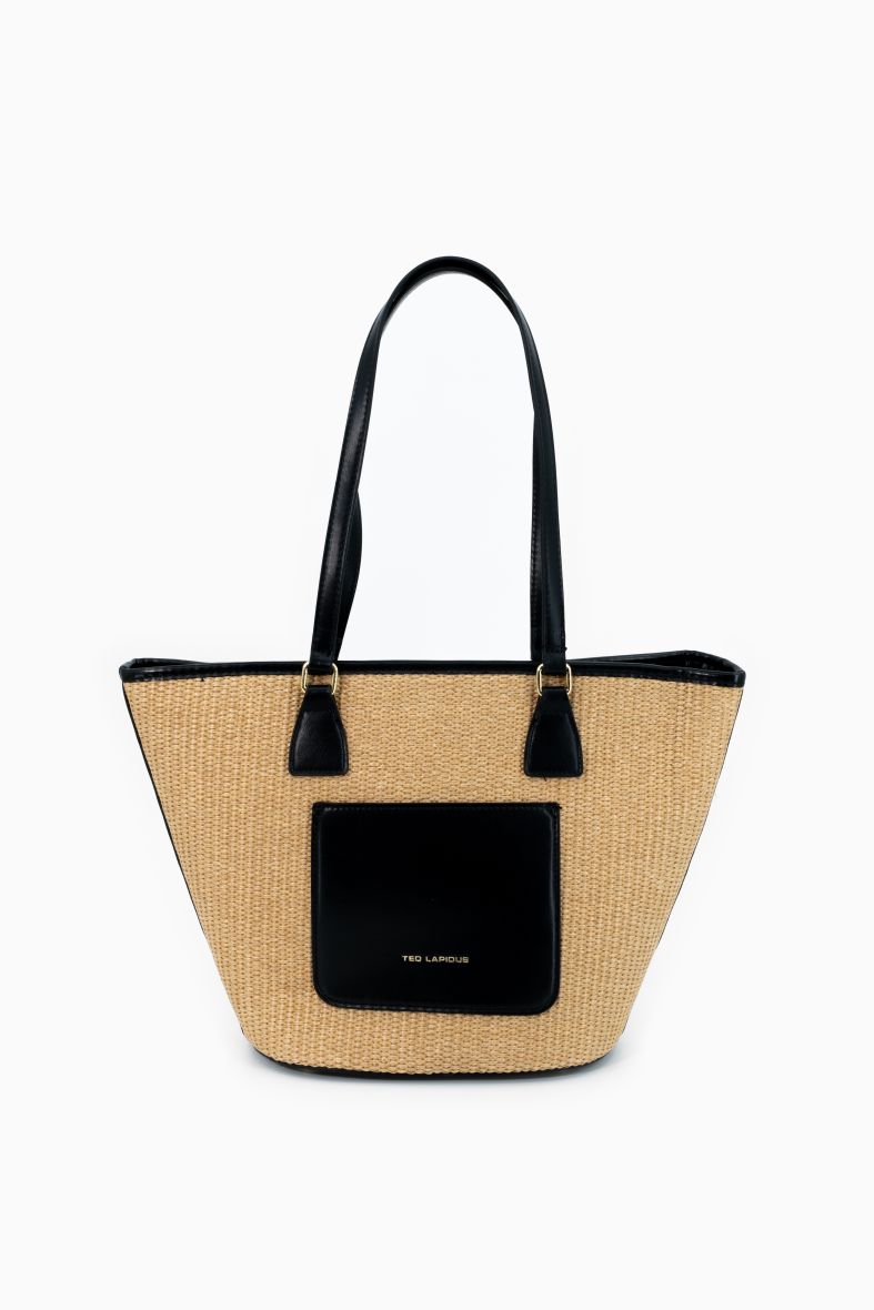 Beige/Noir - TED LAPIDUS Sac porté épaule Nikita