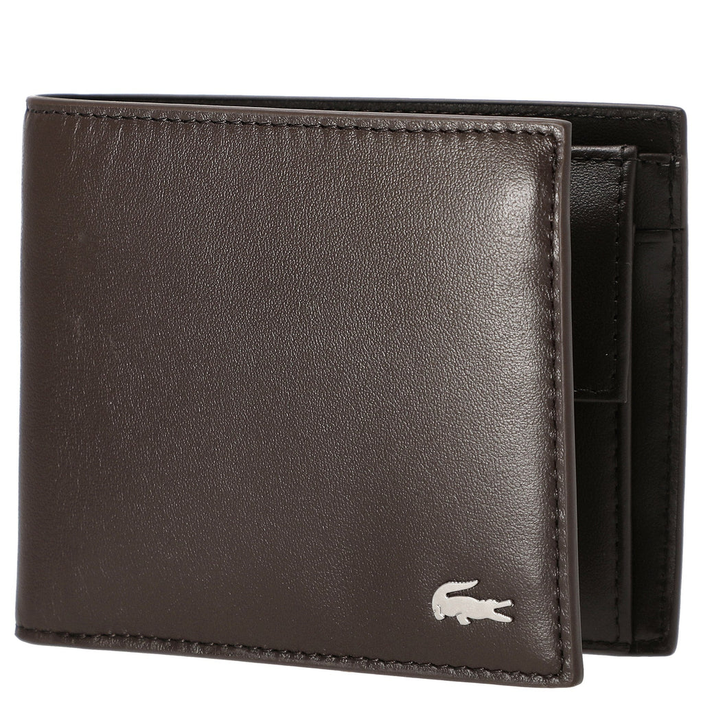 Marron - LACOSTE Portefeuille moyen FG en cuir