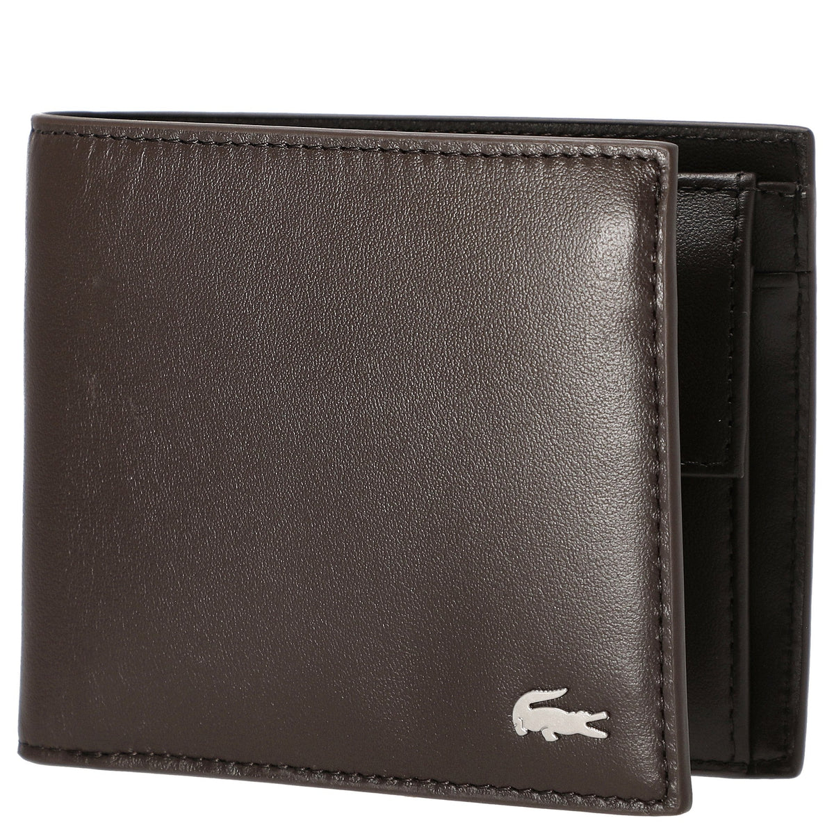 Marron - LACOSTE Portefeuille moyen FG en cuir