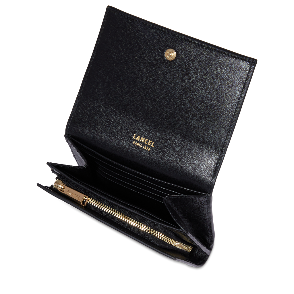 Noir - LANCEL Portefeuille compact à rabat Billie