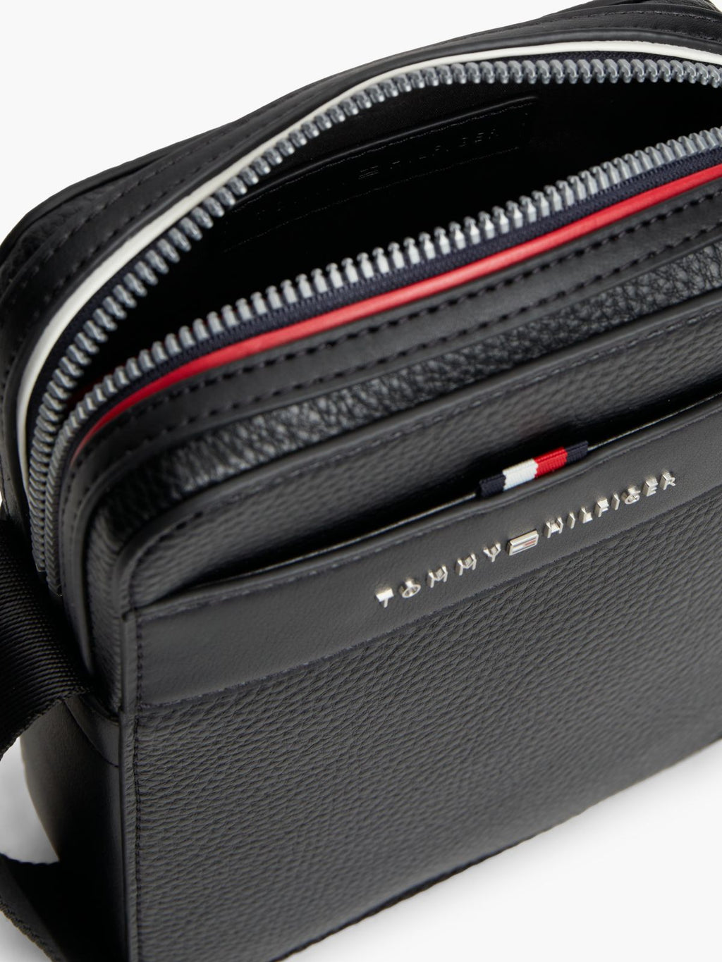 Noir - TOMMY HILFIGER Mini sac reporter TH Central texturé