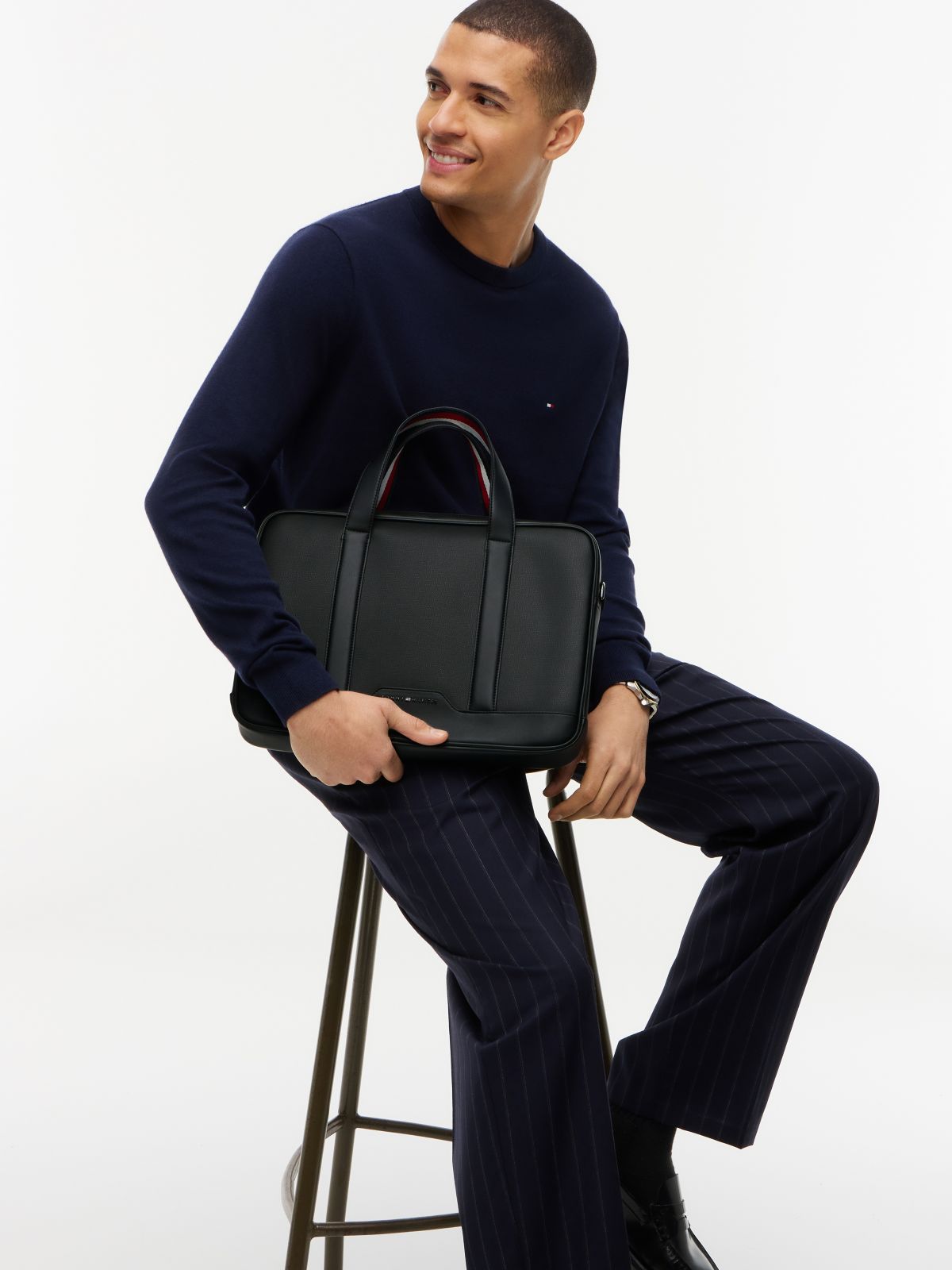Noir - TOMMY HILFIGER Sacoche pour ordinateur en similicuir
