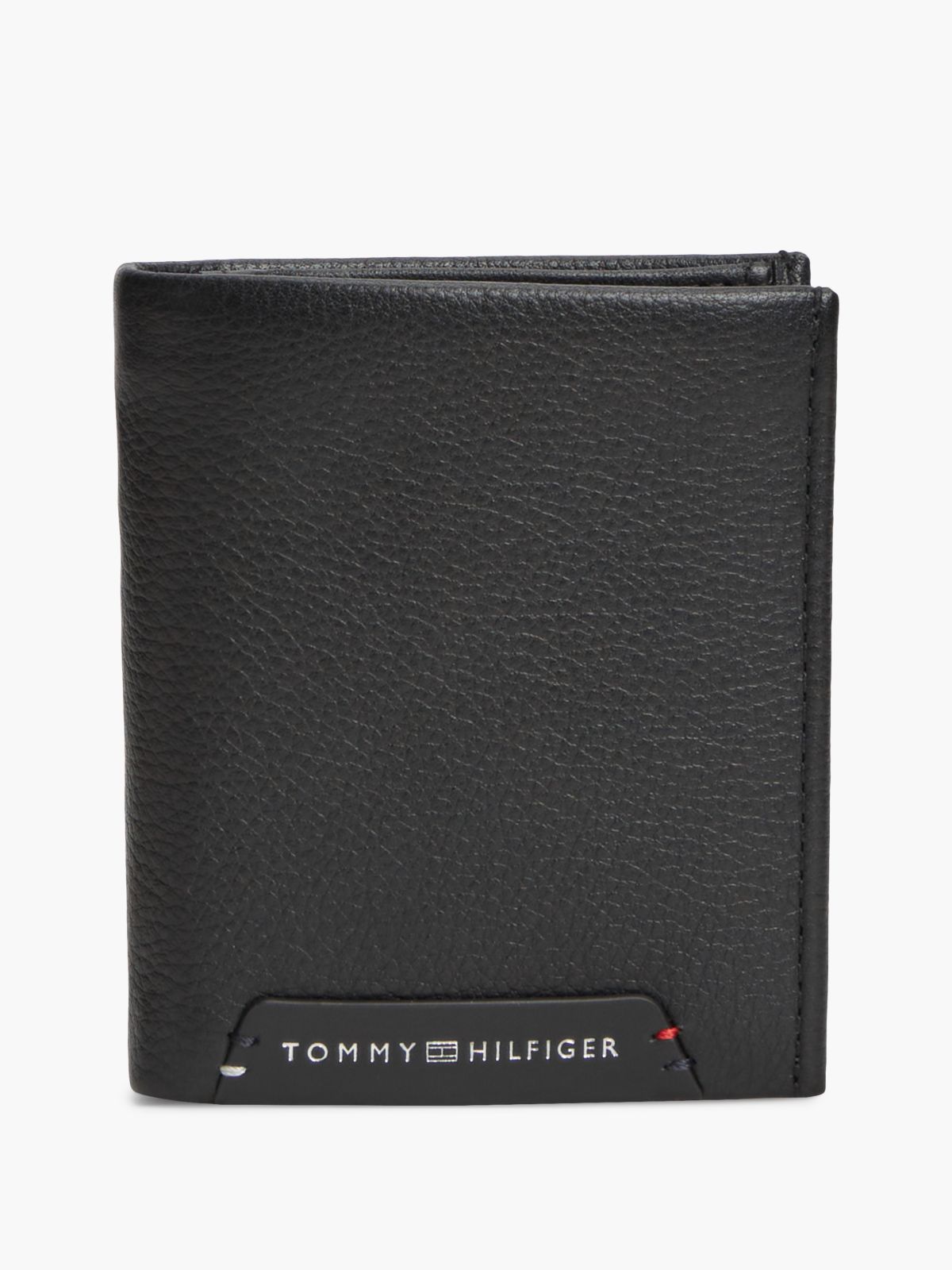 Noir - TOMMY HILFIGER Portefeuille trois volets TH Corporate en cuir