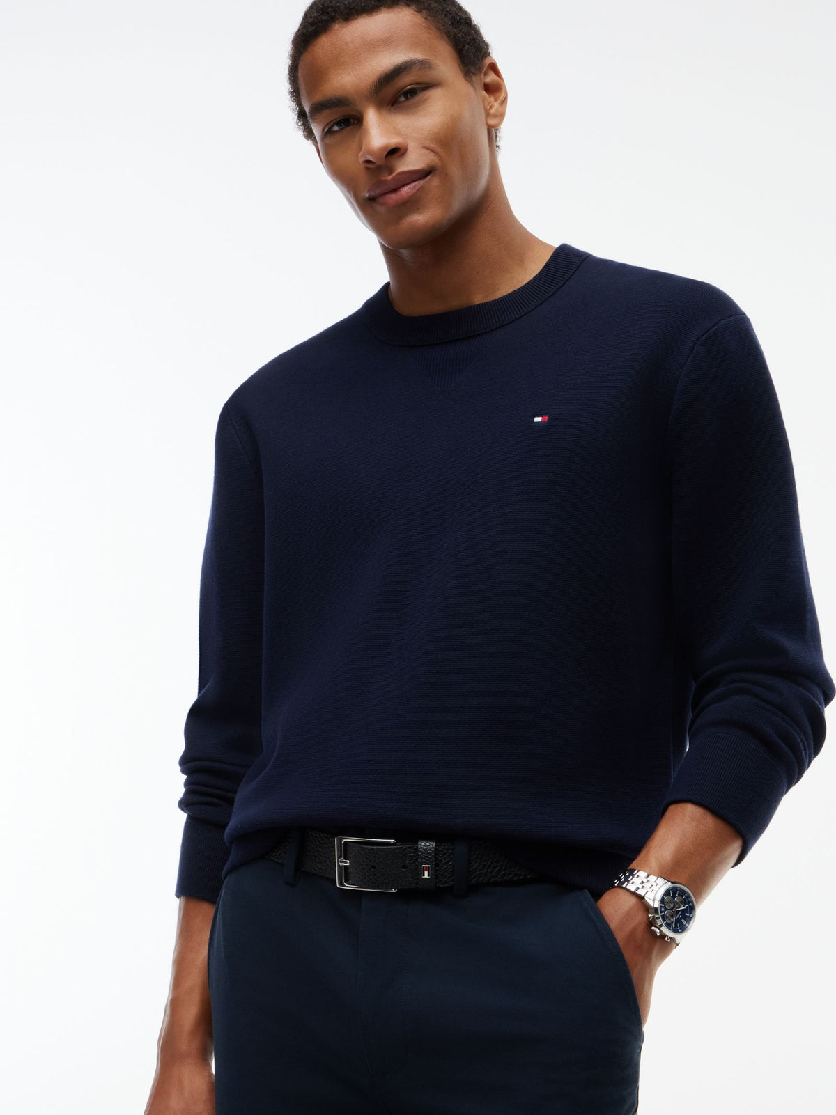 Noir - TOMMY HILFIGER Ceinture Layton Pebble