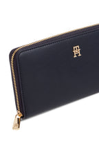 Bleu marine - TOMMY HILFIGER Grand portefeuille zippé Hilfiger Icon