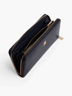 Bleu marine - TOMMY HILFIGER Grand portefeuille zippé Hilfiger Icon