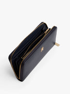 Bleu marine - TOMMY HILFIGER Grand portefeuille zippé Hilfiger Icon