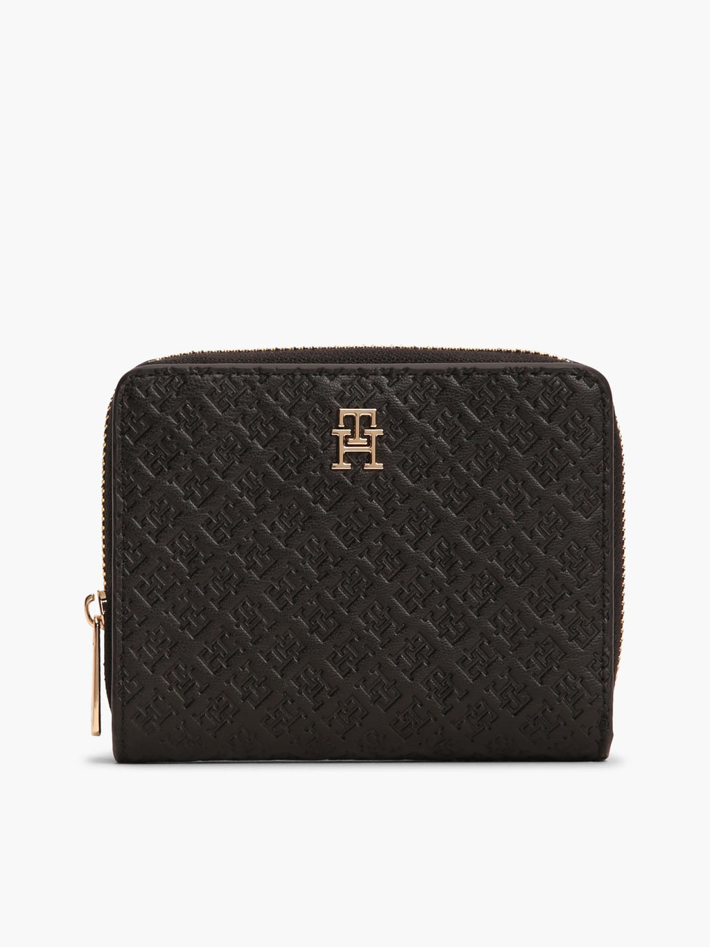 Noir - TOMMY HILFIGER Portefeuille zippé à rabat Hilfiger Icon gaufré