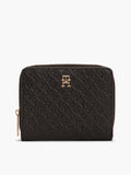 Noir - TOMMY HILFIGER Portefeuille zippé à rabat Hilfiger Icon gaufré