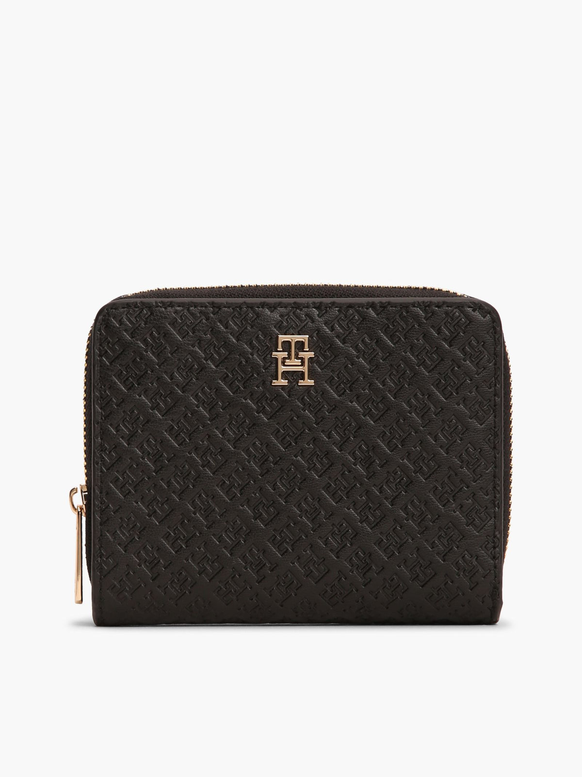Noir - TOMMY HILFIGER Portefeuille zippé à rabat Hilfiger Icon gaufré