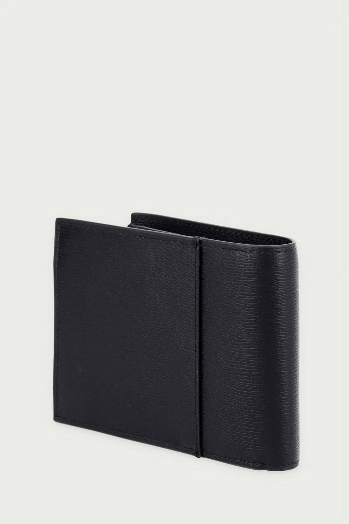 Noir - CALVIN KLEIN Portefeuille trois volets plaque Emblem