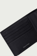 Noir - CALVIN KLEIN Portefeuille trois volets plaque Emblem