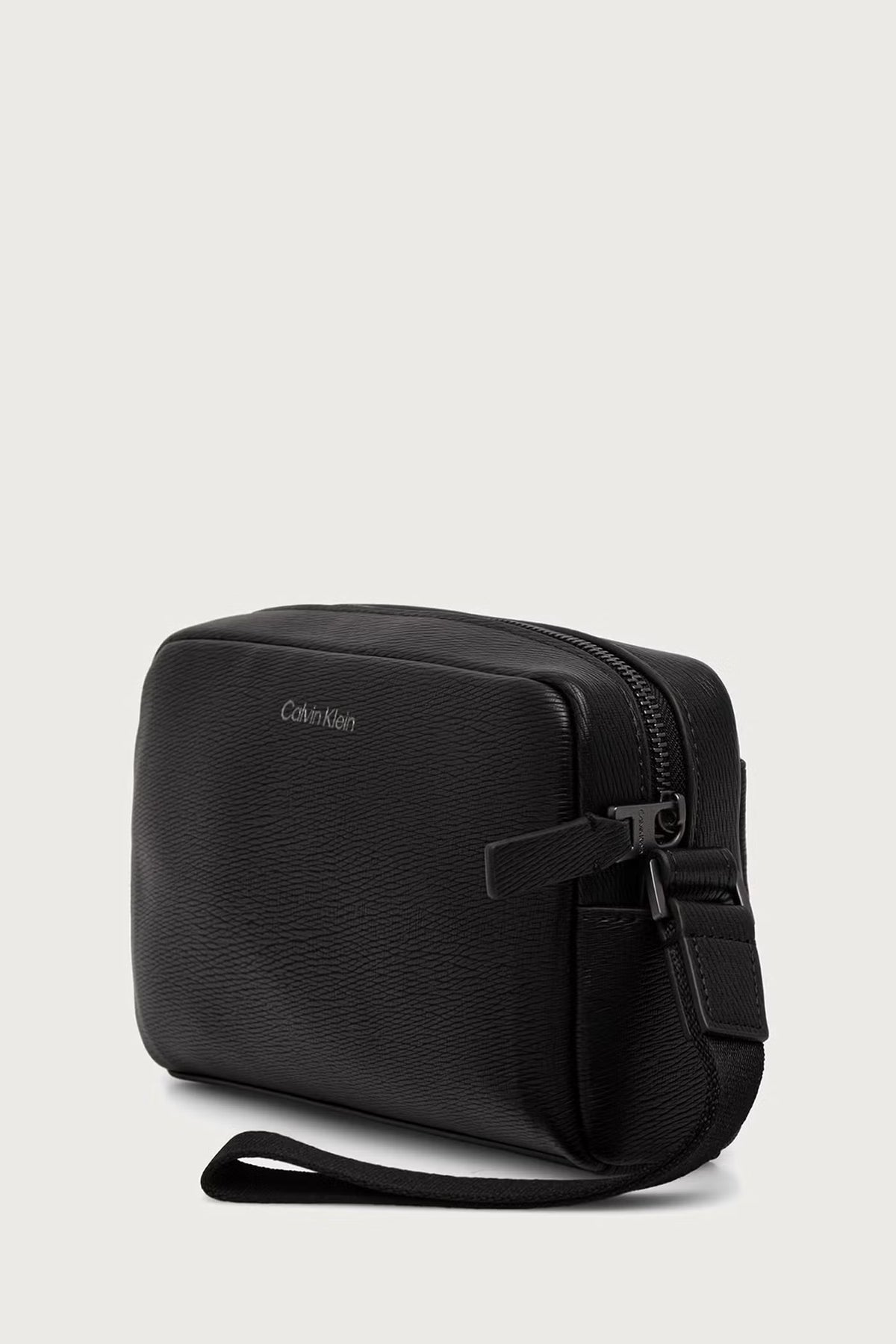 Noir - CALVIN KLEIN Pochette à dragonne plaque Emblem Noir