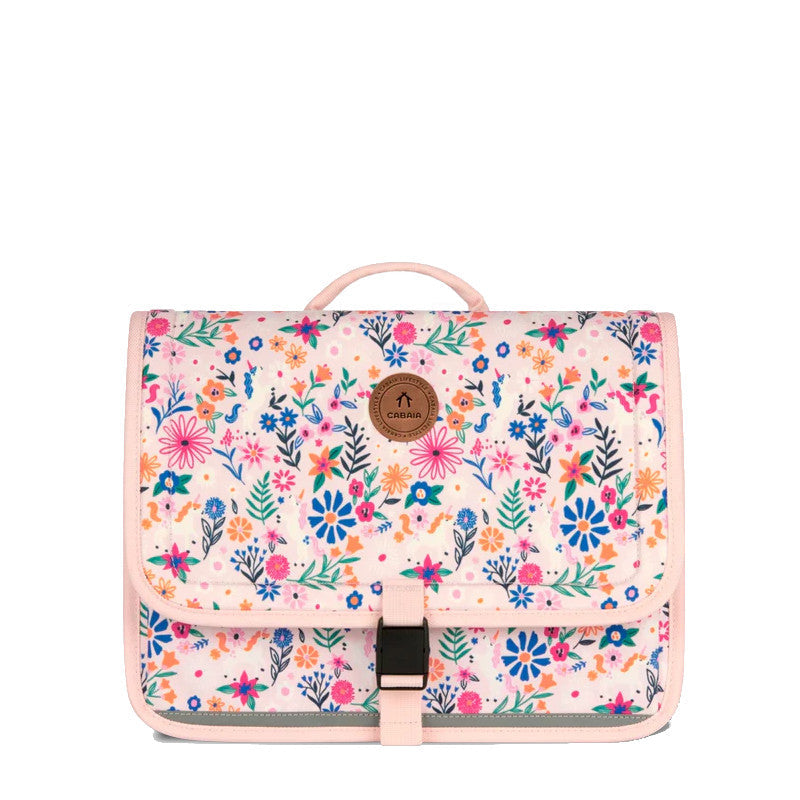 Cartable Cabaïa Discover Small Wonderland, rose, vue de face