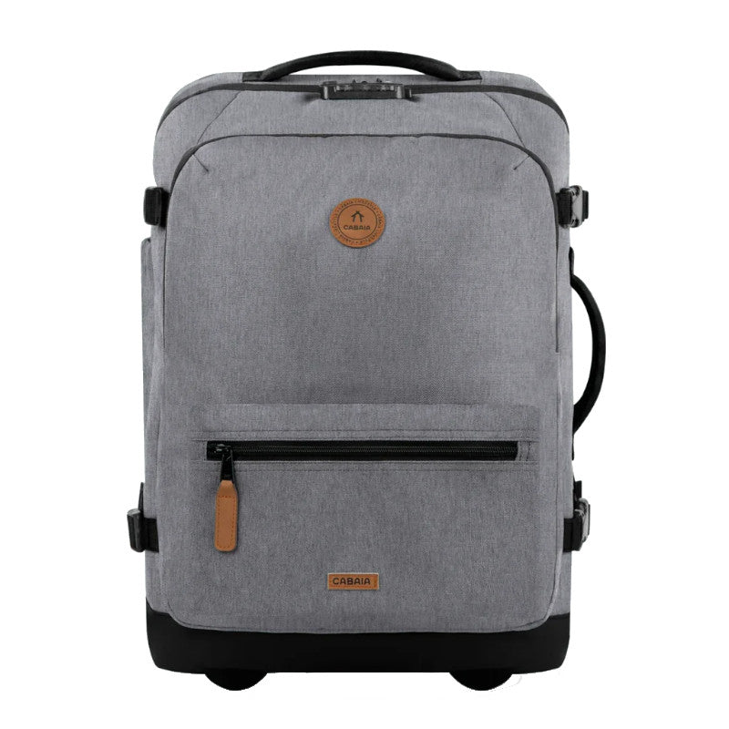 Valise souple Cabaïa 2 roues Small Getaria, gris, vue de face