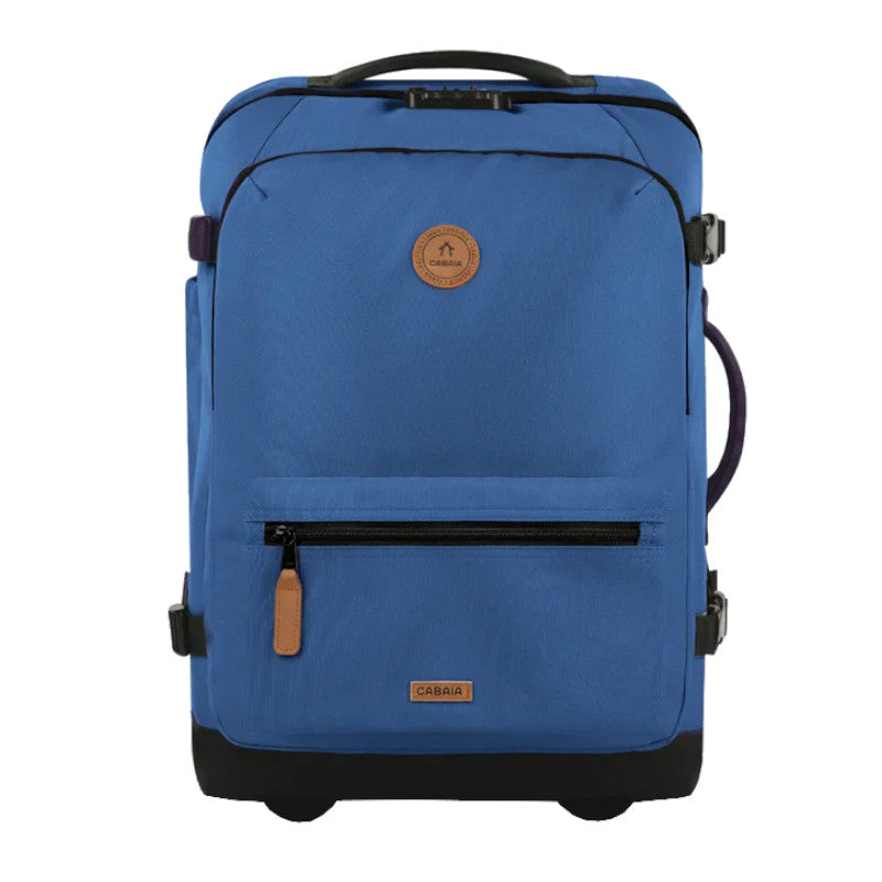 Valise souple Cabaïa 2 roues Small Shiraz, bleu, vue de face
