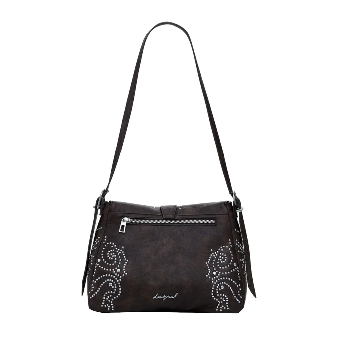 DESIGUAL Sac effet cuir à boucle moyen