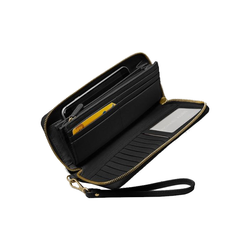 Noir - MICHAEL KORS Grand portefeuille en cuir Jet Set Travel