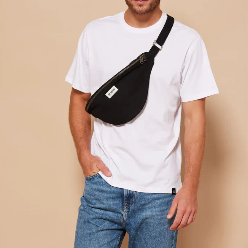 Noir - Grand sac banane L Sasha