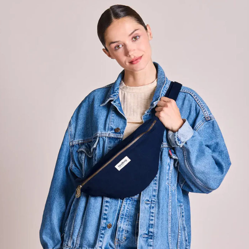 Navy - Grand sac banane L Sasha