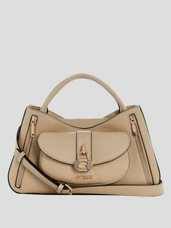 Taupe - GUESS Sac à main Jessa Girlfriend Satchel