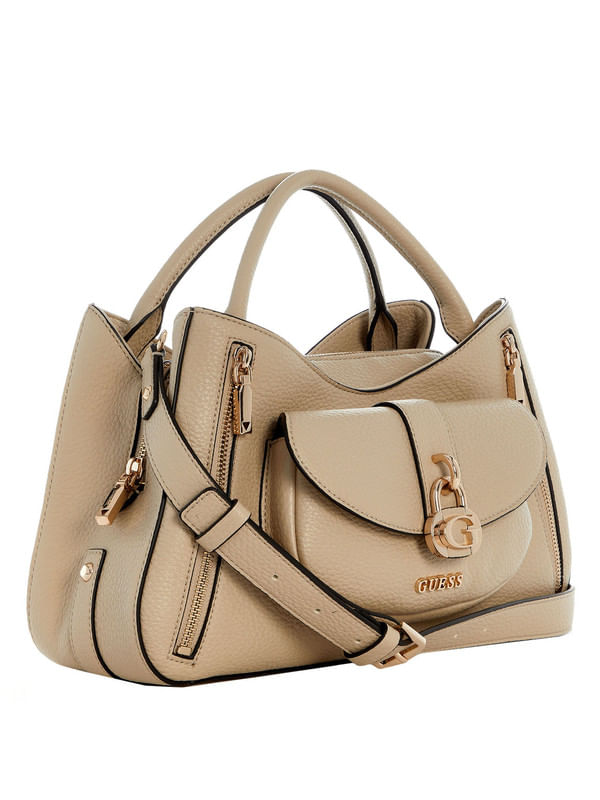 Taupe - GUESS Sac à main Jessa Girlfriend Satchel