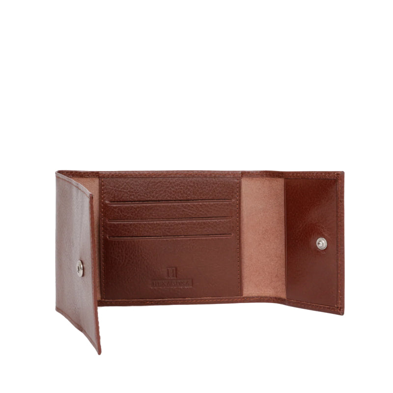 HEXAGONA Porte-chéquier - Cuir de vachette végétal collet