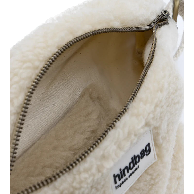 Teddy beige - Grand sac banane L Sasha