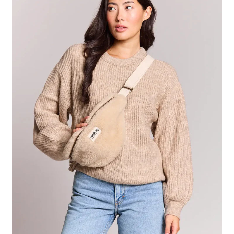 Teddy beige - Sac banane Olivia