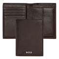 Marron - Hugo Boss Porte-cartes Flap avec porte-monnaie Classic Smooth Marron