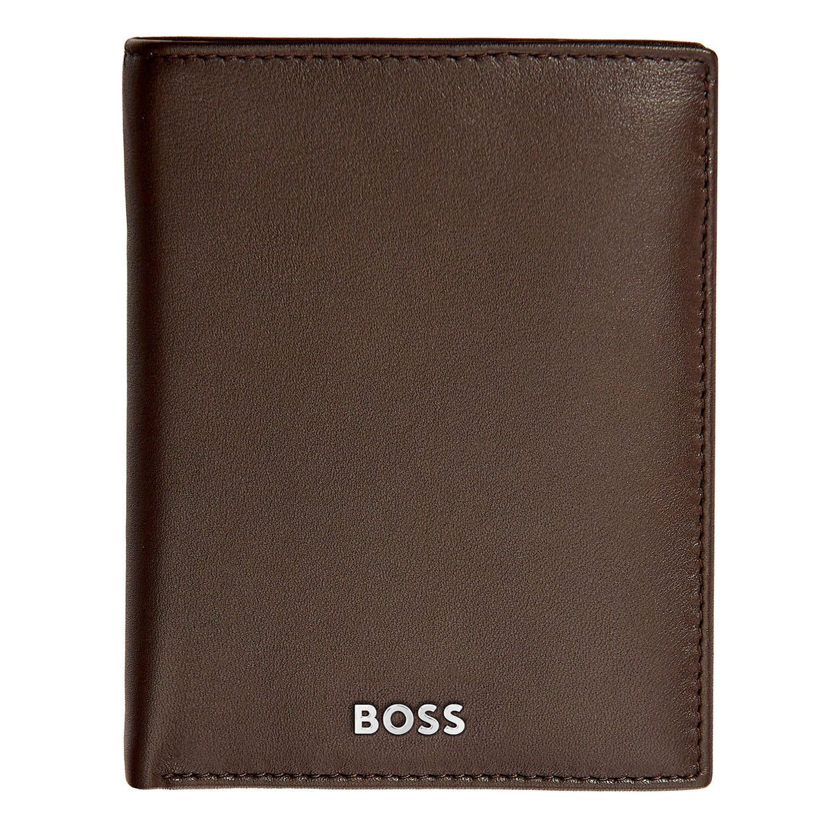 Marron - Hugo Boss Porte-cartes Flap avec porte-monnaie Classic Smooth Marron