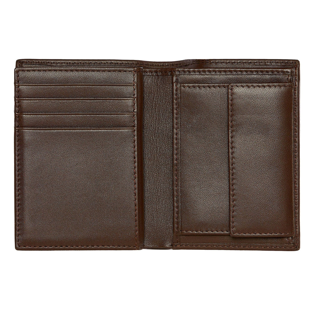 Marron - Hugo Boss Porte-cartes Flap avec porte-monnaie Classic Smooth Marron