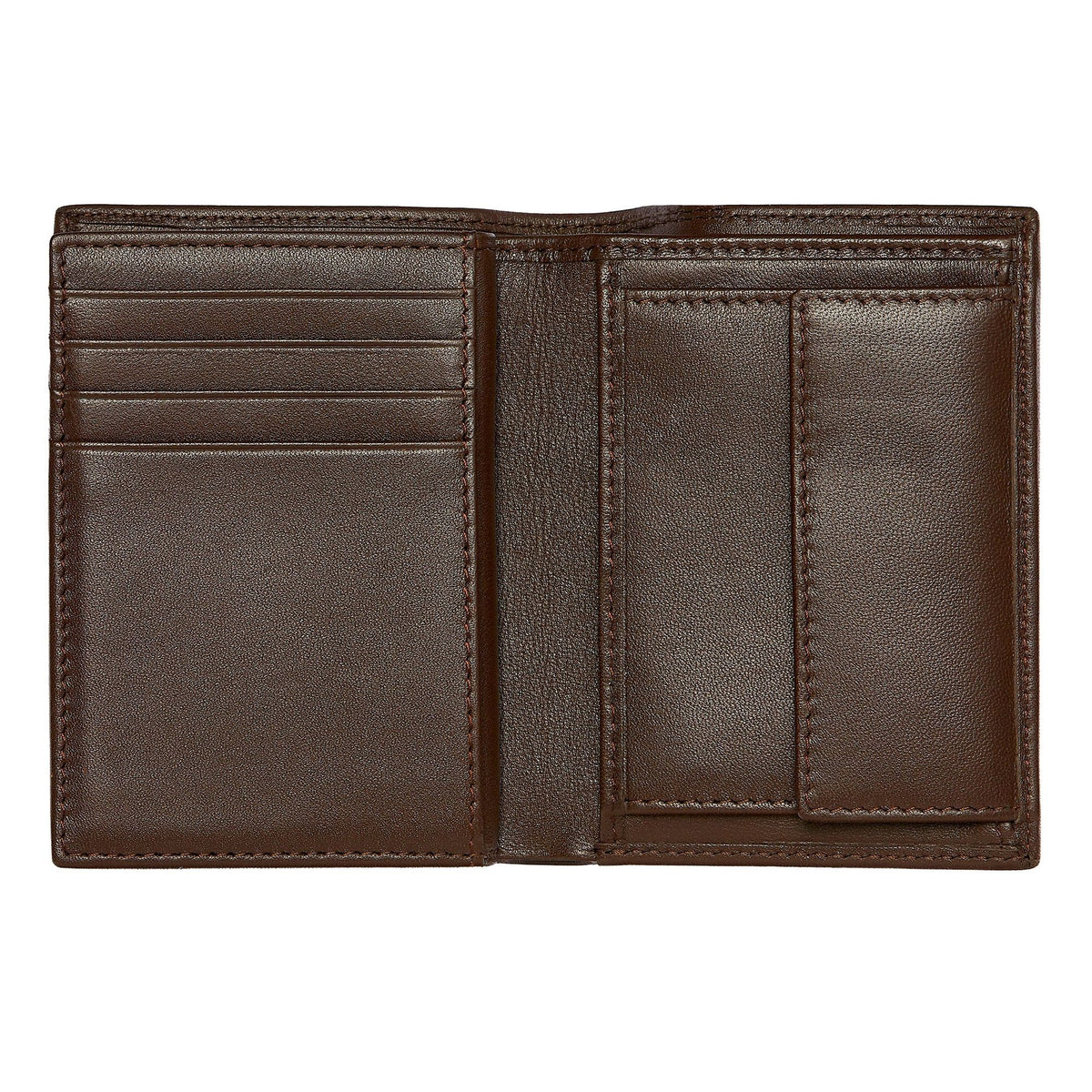 Marron - Hugo Boss Porte-cartes Flap avec porte-monnaie Classic Smooth Marron